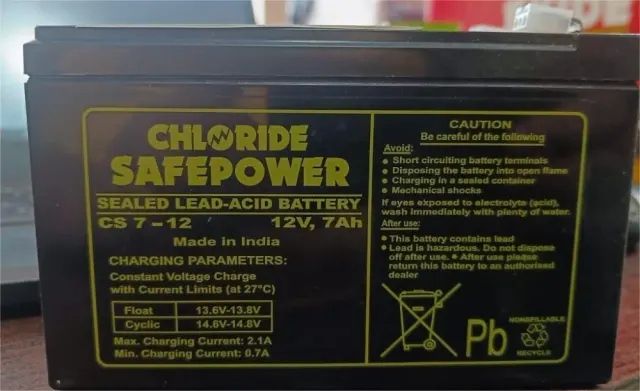Exide Chloride (CS7-12) 7 AH